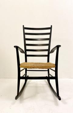 Italian Mid Century Wooden Rocking Chair - 2656162