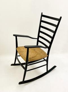 Italian Mid Century Wooden Rocking Chair - 2656164