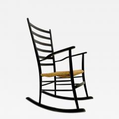 Italian Mid Century Wooden Rocking Chair - 2668949