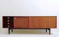 Italian Mid Century Wooden Sideboard with Sliding Doors - 2980804