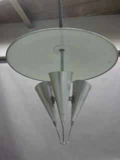Italian Midcentury Adjustable Triple Reflector Pendant Attributed to Stilnovo - 4108794
