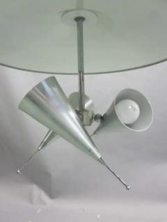 Italian Midcentury Adjustable Triple Reflector Pendant Attributed to Stilnovo - 4108799