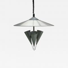 Italian Midcentury Adjustable Triple Reflector Pendant Attributed to Stilnovo - 4110387