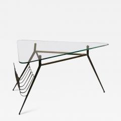 Italian Midcentury Brass Magazine Rack Table - 851794