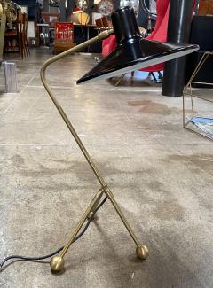 Italian Midcentury Brass and Metal Table Lamp 1950s - 2153511