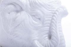 Italian Midcentury Ceramic White Elephant Planter - 1976067