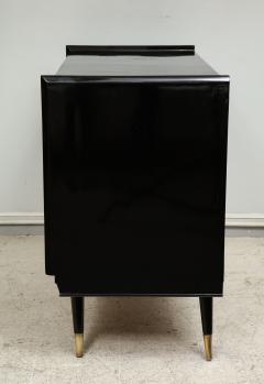 Italian Midcentury Ebonized Parchment Chest of Drawers - 1209302