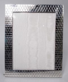 Italian Midcentury Modern Sterling Silver Honeycomb Picture Frame - 3772234