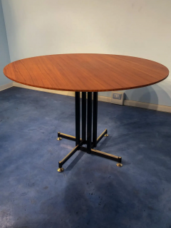 Italian Midcentury Round Teak Dining Table 1950s - 2599995