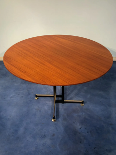 Italian Midcentury Round Teak Dining Table 1950s - 2599997