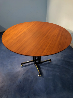 Italian Midcentury Round Teak Dining Table 1950s - 2599998