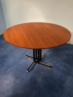 Italian Midcentury Round Teak Dining Table 1950s - 2600000