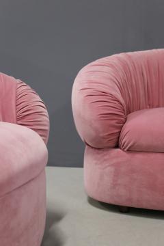 Italian Midcentury Sofa Modular in Pink Velvet Restored 1960s - 1181641