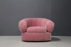 Italian Midcentury Sofa Modular in Pink Velvet Restored 1960s - 1181645