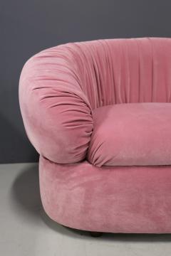 Italian Midcentury Sofa Modular in Pink Velvet Restored 1960s - 1181647