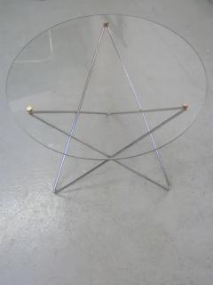 Italian Midcentury Stainless Steel and Glass Side Tables Carlo Paccagnini Pair - 4103008