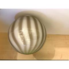 Italian Milky White and Beige Murano Glass Swirlings Sphere Flush in 70s Style - 4378000