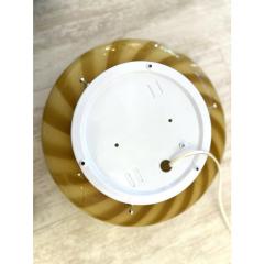 Italian Milky White and Green Swirls Murano Glass Flush Mount or Wall Sconce - 4303259