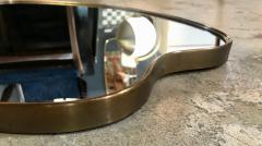 Italian Minimal Curvilinear Brass Mirror 1950s - 988618
