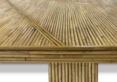 Italian Minimalist Custom Sun Decor Rectangular Golden Bamboo Coffee Sofa Table - 2637095