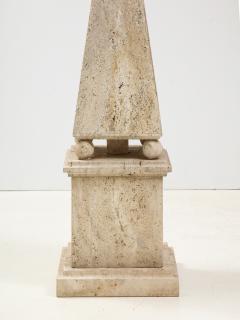 Italian Minimalist Roman Travertine Obelisk Italy 1970 - 2066659