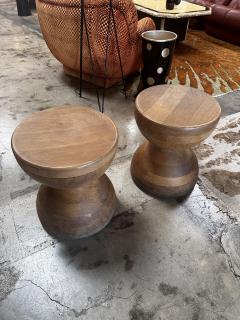 Italian Minimalist Sculptural Wood Log Stool by Gavina 1980s - 3401432