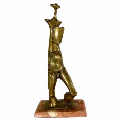 Italian Modern Bronze Abstract Sculpture on Marble Base 1950s - 4195608