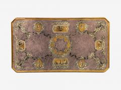 Italian Modern Bronze Burlwood Monumental Coffee Table Italy 1940s - 4239862