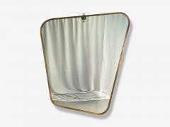 Italian Modern Cherrywood Glass Console with Mirror Italy 1950s - 4270386