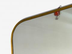 Italian Modern Cherrywood Glass Console with Mirror Italy 1950s - 4270391