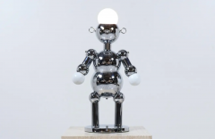 Italian Modern Chrome Robot Sculpture Lamp by Torino - 2536763