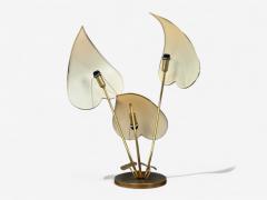 Italian Modern Gilt Iron Fabric Large Table Lamp Italy 1970s - 4257208