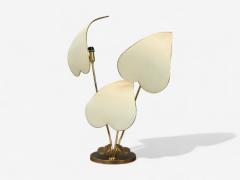 Italian Modern Gilt Iron Fabric Large Table Lamp Italy 1970s - 4257212