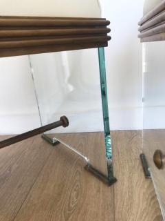Italian Modern Glass and Bronze Stools - 1165638
