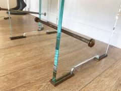 Italian Modern Glass and Bronze Stools - 1165646