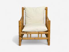 Italian Modern Indian Cane Bamboo Lounge Chairs Italy 1960s - 4251961