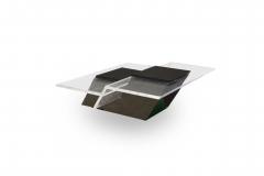 Italian Modern Lucite and Lacquer Coffee Table Saporiti - 4172117