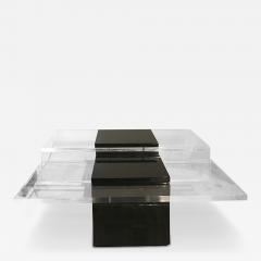 Italian Modern Lucite and Lacquer Coffee Table Saporiti - 4710520