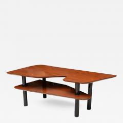 Italian Modern Mahogany and Ebonized Low Table Style of Gio Ponti - 4204804