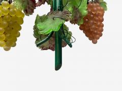 Italian Modern Murano Glass Art Glass Grape Bunch Pendant Light Italy 1950s - 4637234