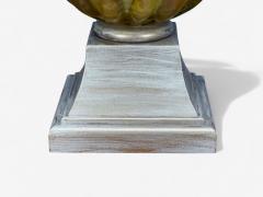 Italian Modern Murano Glass Wood Large Table Lamps Italy 1940s - 4321624