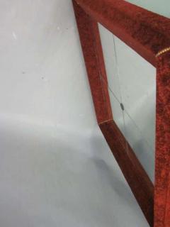 Italian Modern Neoclassical Venetian Wall Mirror with Antique Red Velvet Frame - 1787593