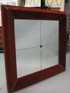Italian Modern Neoclassical Venetian Wall Mirror with Antique Red Velvet Frame - 1787594