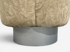 Italian Modern Ottomans Fabric Painted Wood Italy 1930s - 4626623