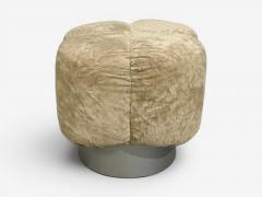 Italian Modern Ottomans Fabric Painted Wood Italy 1930s - 4626625