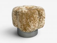 Italian Modern Ottomans Fabric Painted Wood Italy 1930s - 4626627