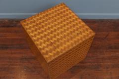 Italian Modern Parquetry Cube Side Table - 1205152