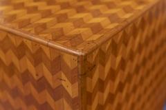 Italian Modern Parquetry Cube Side Table - 1205158