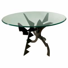 Italian Modern Patinated Bronze and Glass Cafe Table Pucci de Rossi - 4172126