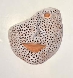 Italian Modern Perforated White Enameled Terracotta Wall Sculpture by Ginestroni - 3594017